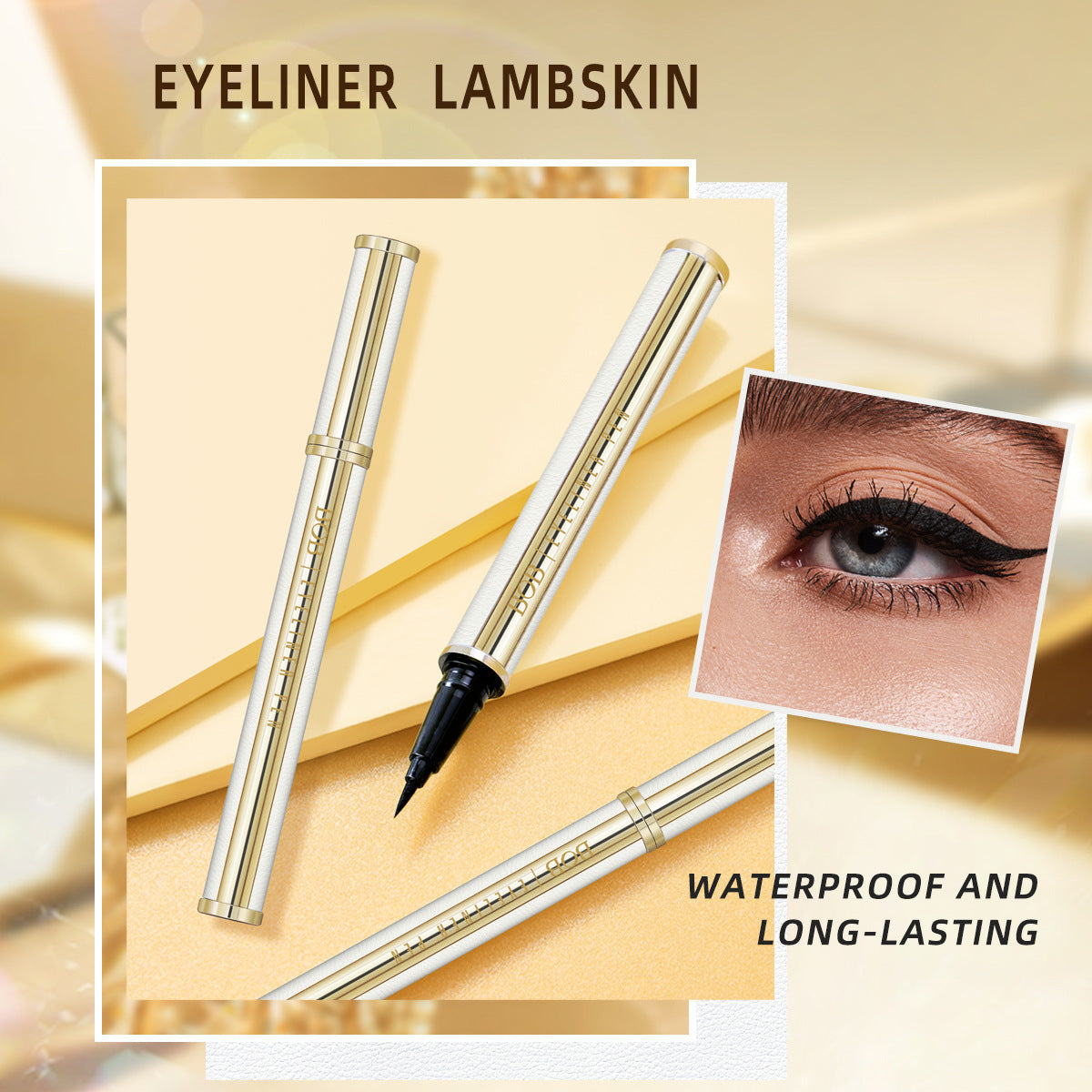 Waterproof Lambskin Eyeliner Pen - Smudge-Proof