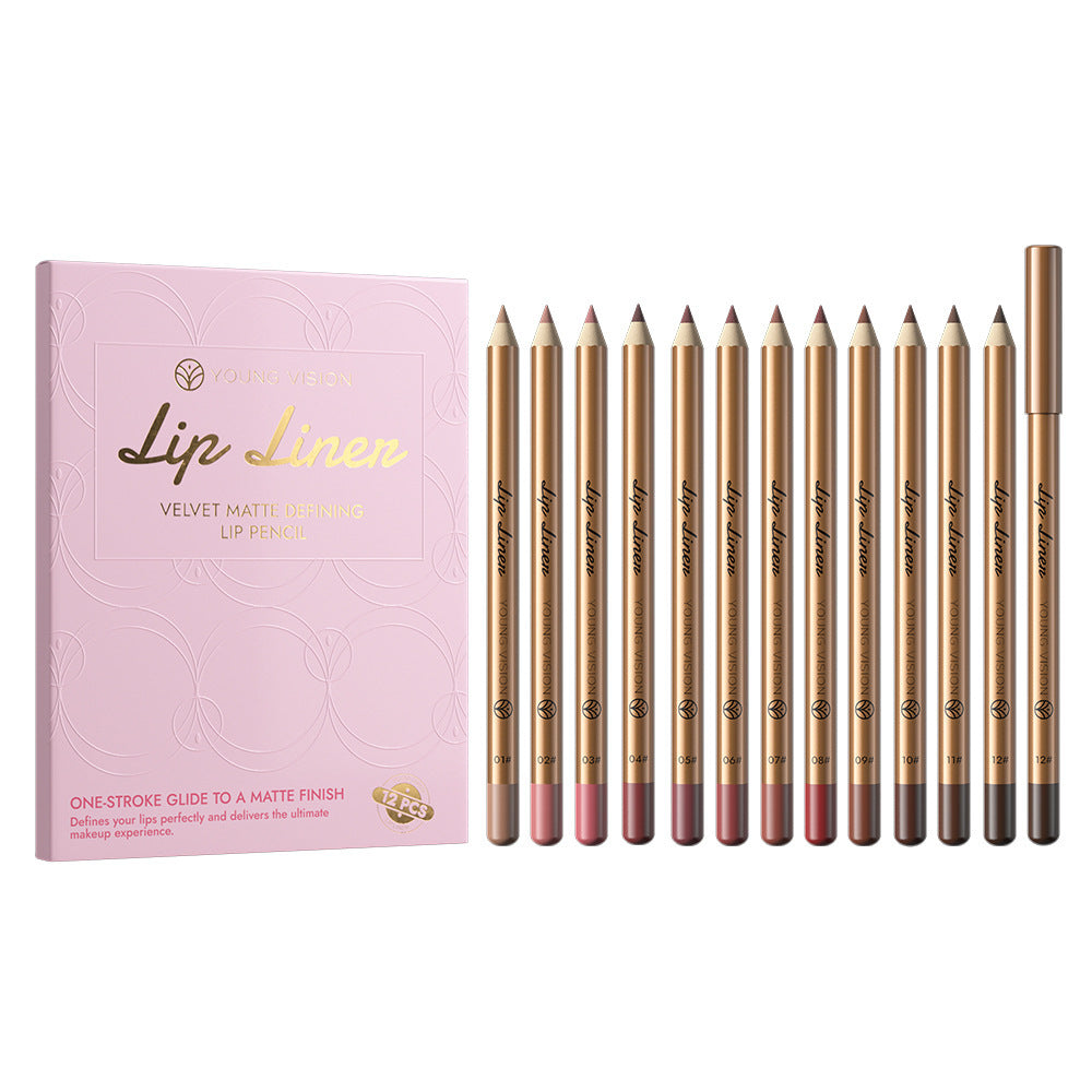 12 PCS Matte Lip Liner Set