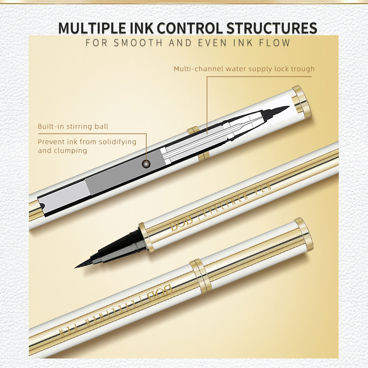 Waterproof Lambskin Eyeliner Pen - Smudge-Proof