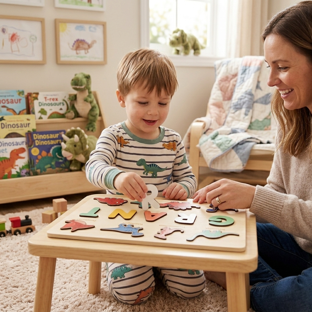 Personalized Dinosaur Wooden Name Puzzle