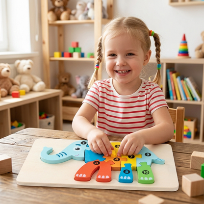 Wooden 3D Animal Shape Matching Puzzles