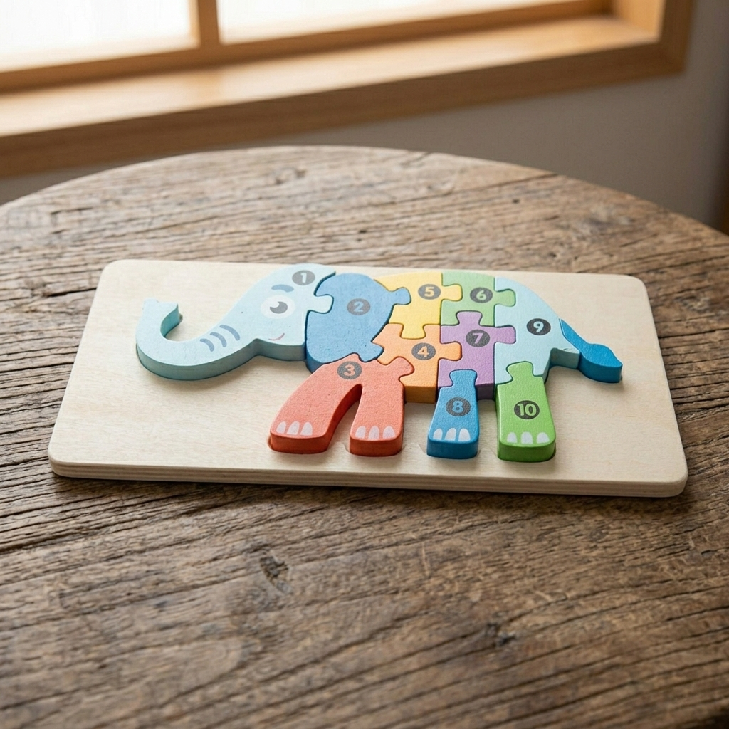 Wooden 3D Animal Shape Matching Puzzles