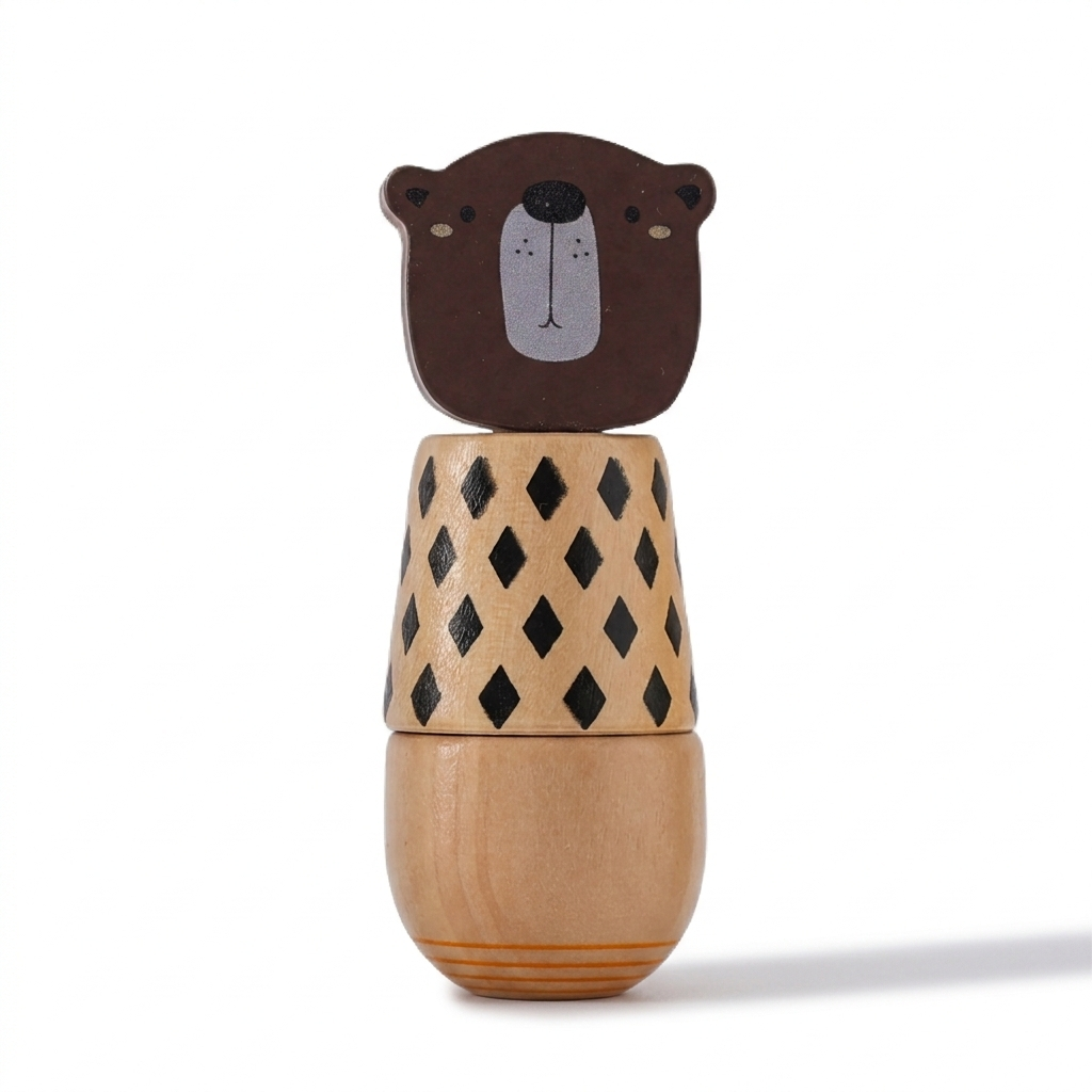 Wooden Animal Twist & Screw Fine Motor Toy