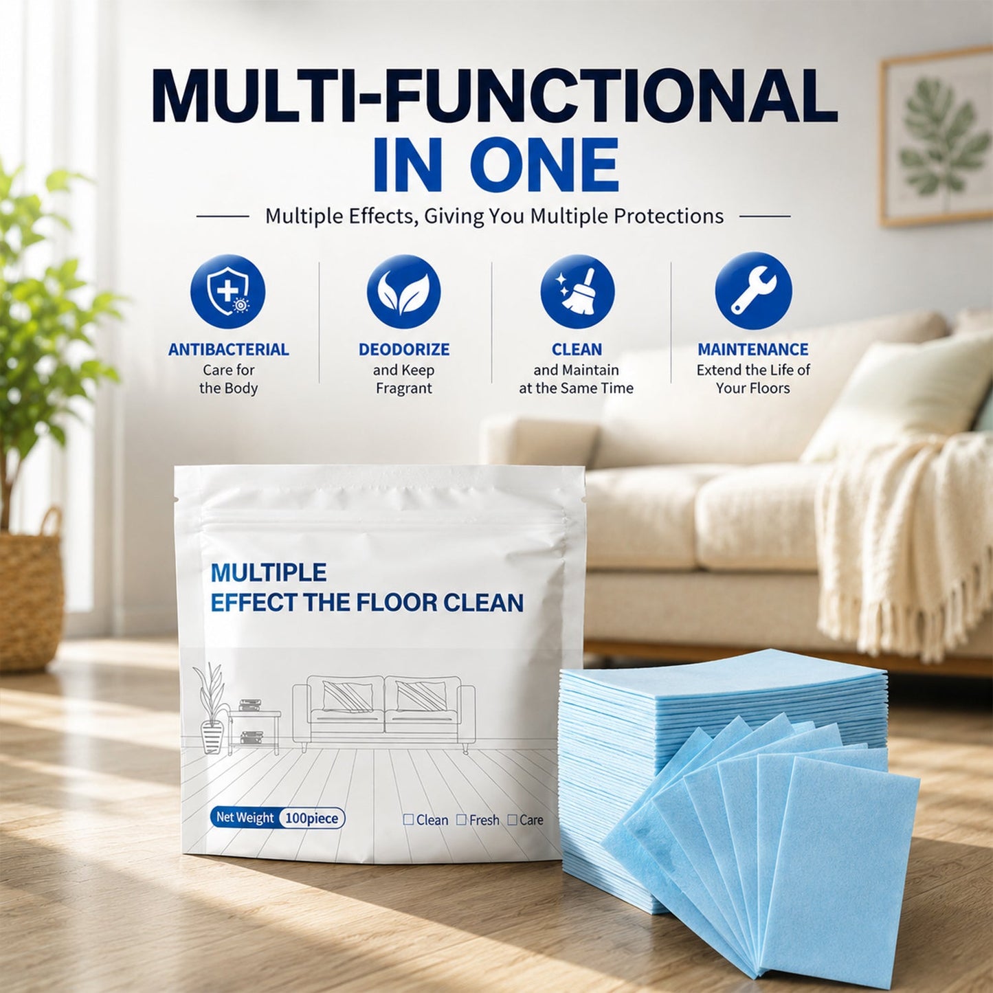 100 Piece Floor Cleaning Tablets Multi-Surface Cleaner