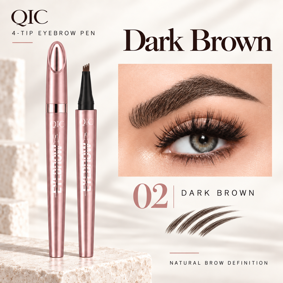Waterproof Micro-Fork Eyebrow Pencil